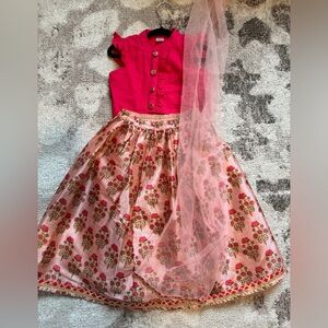 Pink and pastel pink lehenga